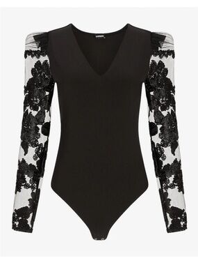 EXPRESS Floral Lace Bodysuit